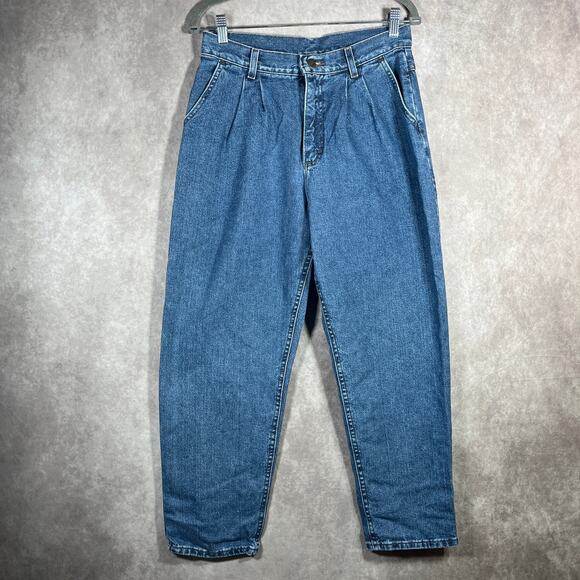 Vintage Lee Jeans Womens 10P‎ Blue Medium Wash Denim Tapered High Rise 90s Y2K - Picture 1 of 11
